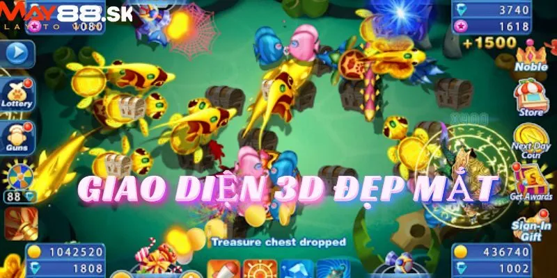 Giao diện và đồ họa 3D tinh tế