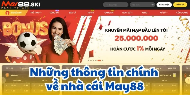 Những thông tin chính về nhà cái May88