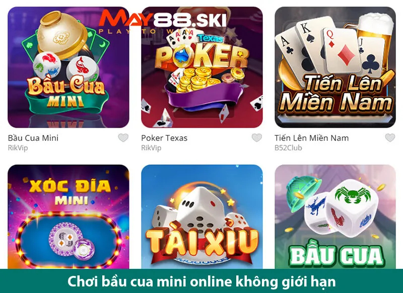 Tận hưởng chiến thắng cùng trò chơi Bầu cua mini online