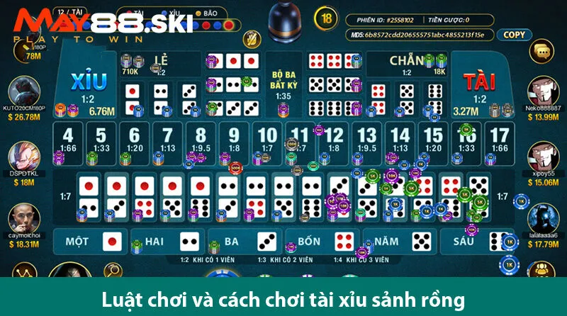 Game tài xỉu sảnh rồng hấp dẫn được nhiều anh em lựa chọn cá cược