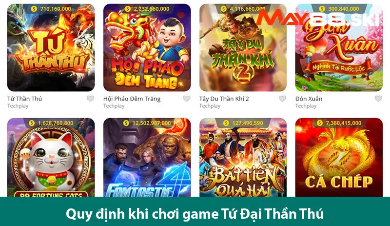 Quy tắc và cách chơi nổ hũ Tứ Thần Thú chi tiết cho tân thủ