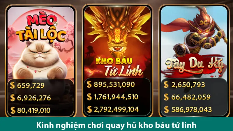 Chia sẻ kinh nghiệm chơi slot kho báu Tứ Linh luôn thắng